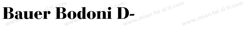Bauer Bodoni D字体转换